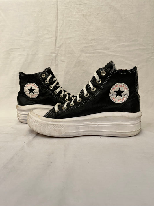 Leather move hightop black