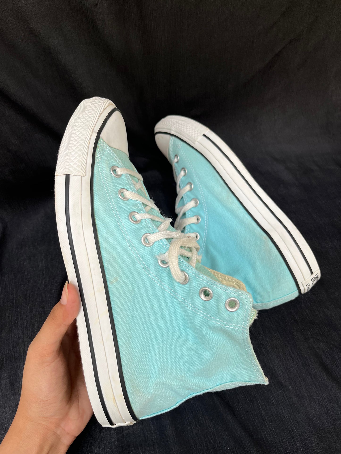 Teal hightop converse (42.5)