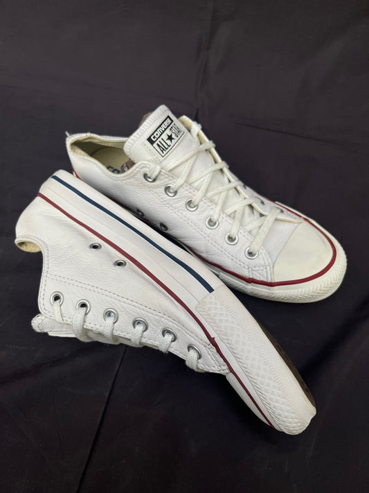 White Leather lowtop