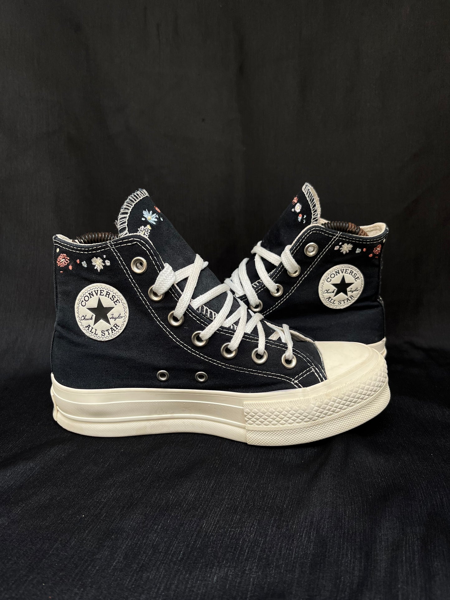 Special edition platform black hightops