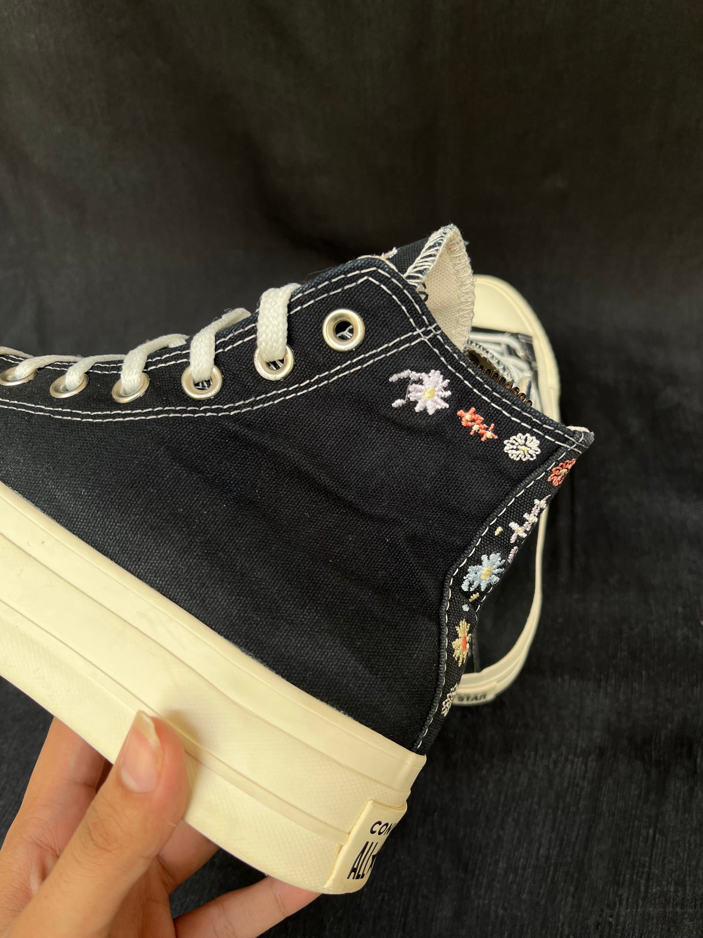 Special edition platform black hightops