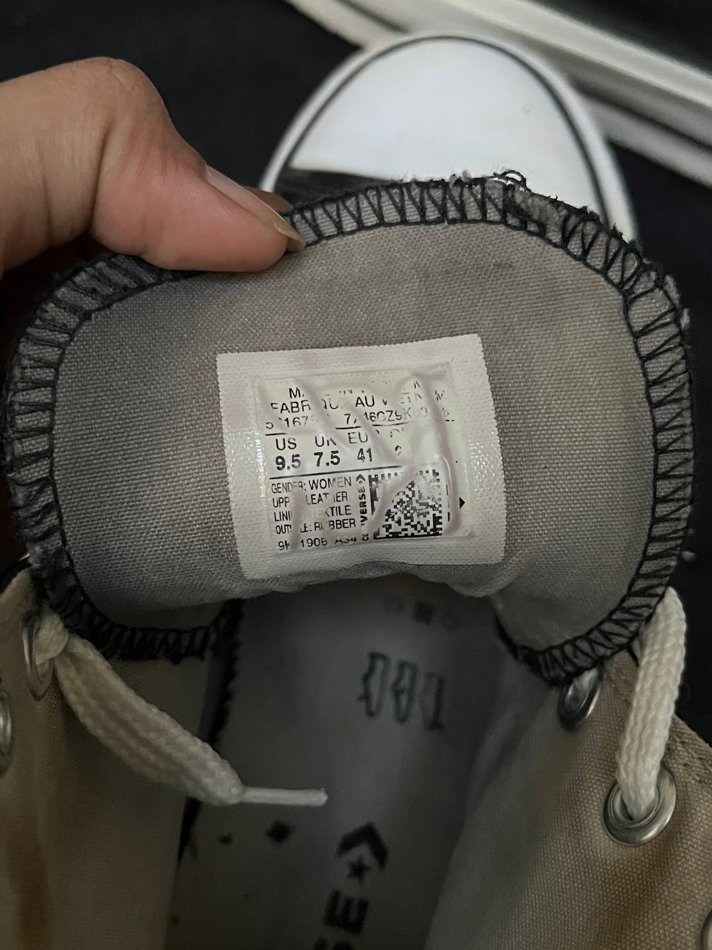 Leather platform black hightops (41)