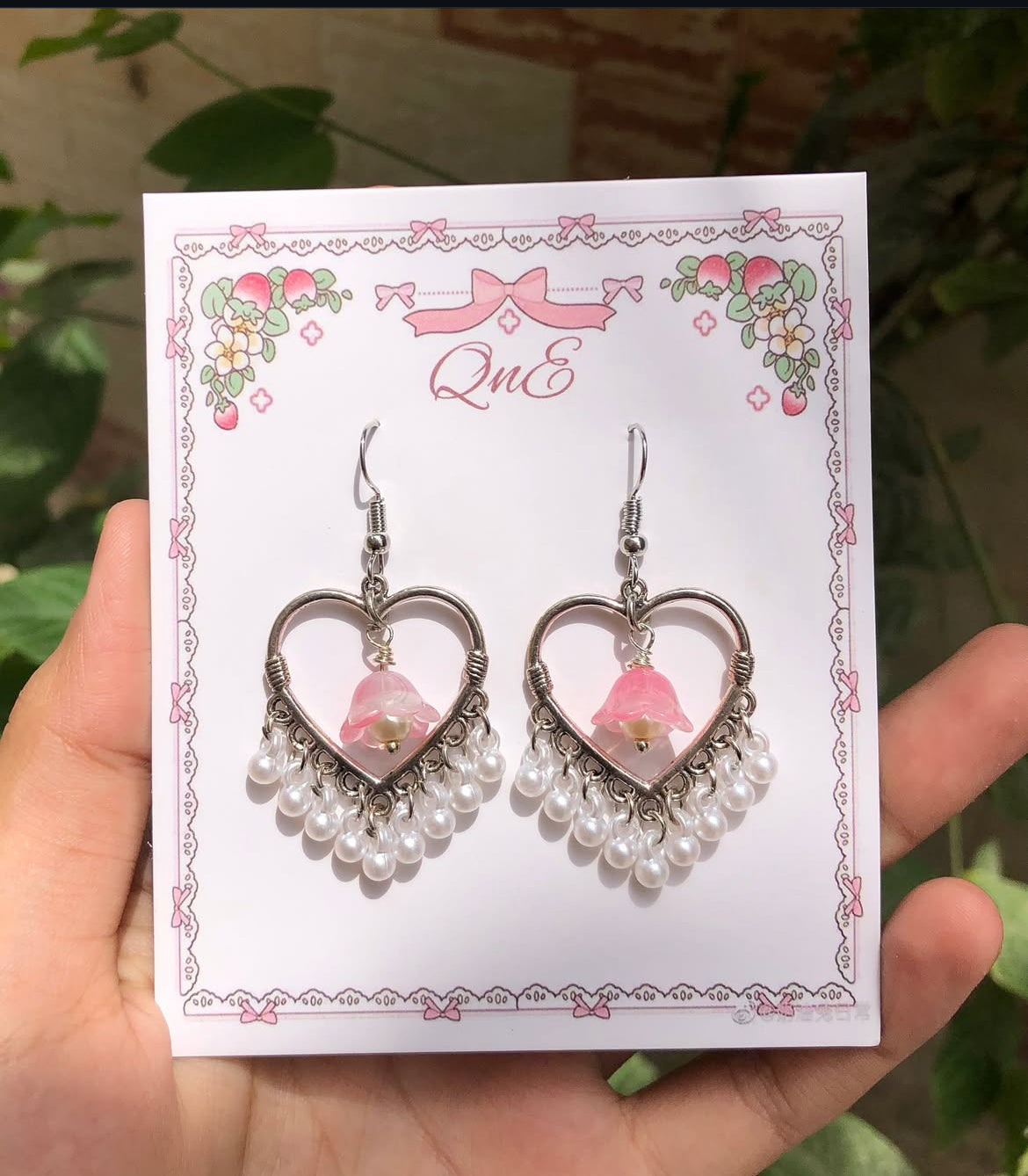 Lily of the valley jhumkey in silver