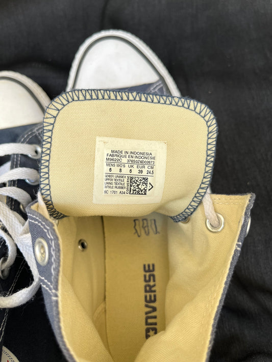 Blue hightop converse