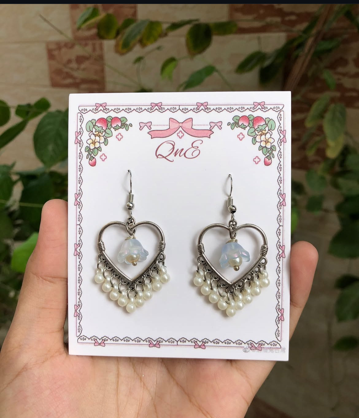 Lily of the valley jhumkey in silver