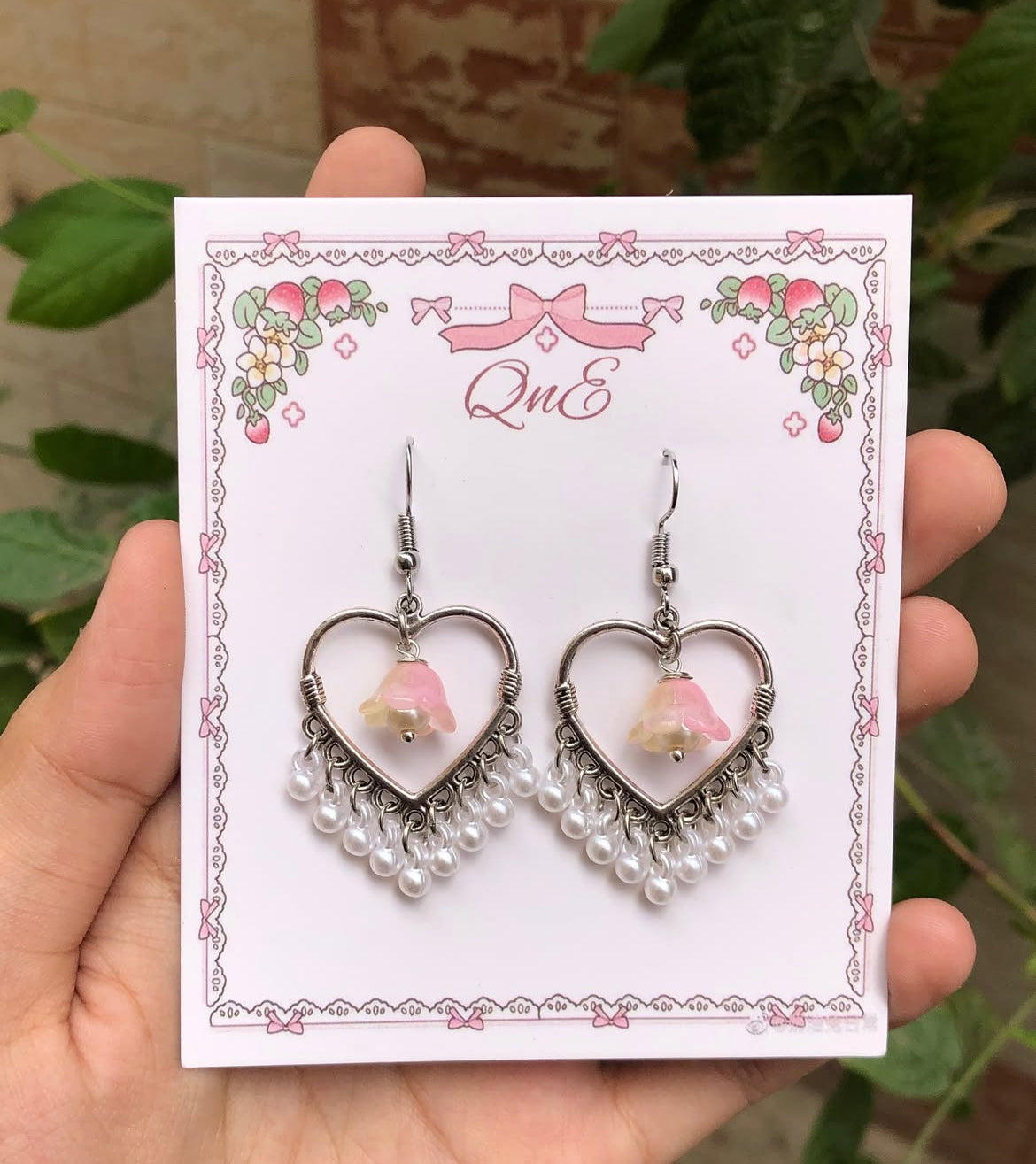 Lily of the valley jhumkey in silver