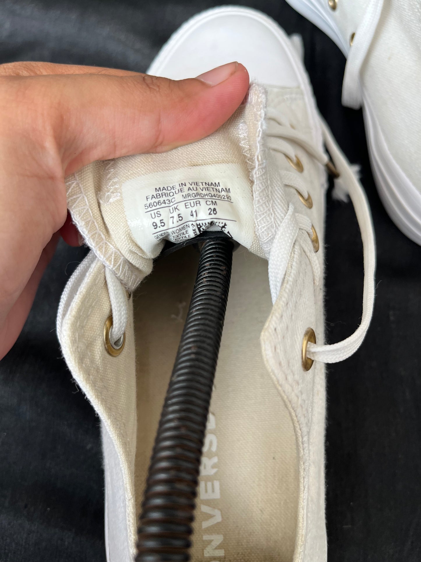 Rare white lowtop converse