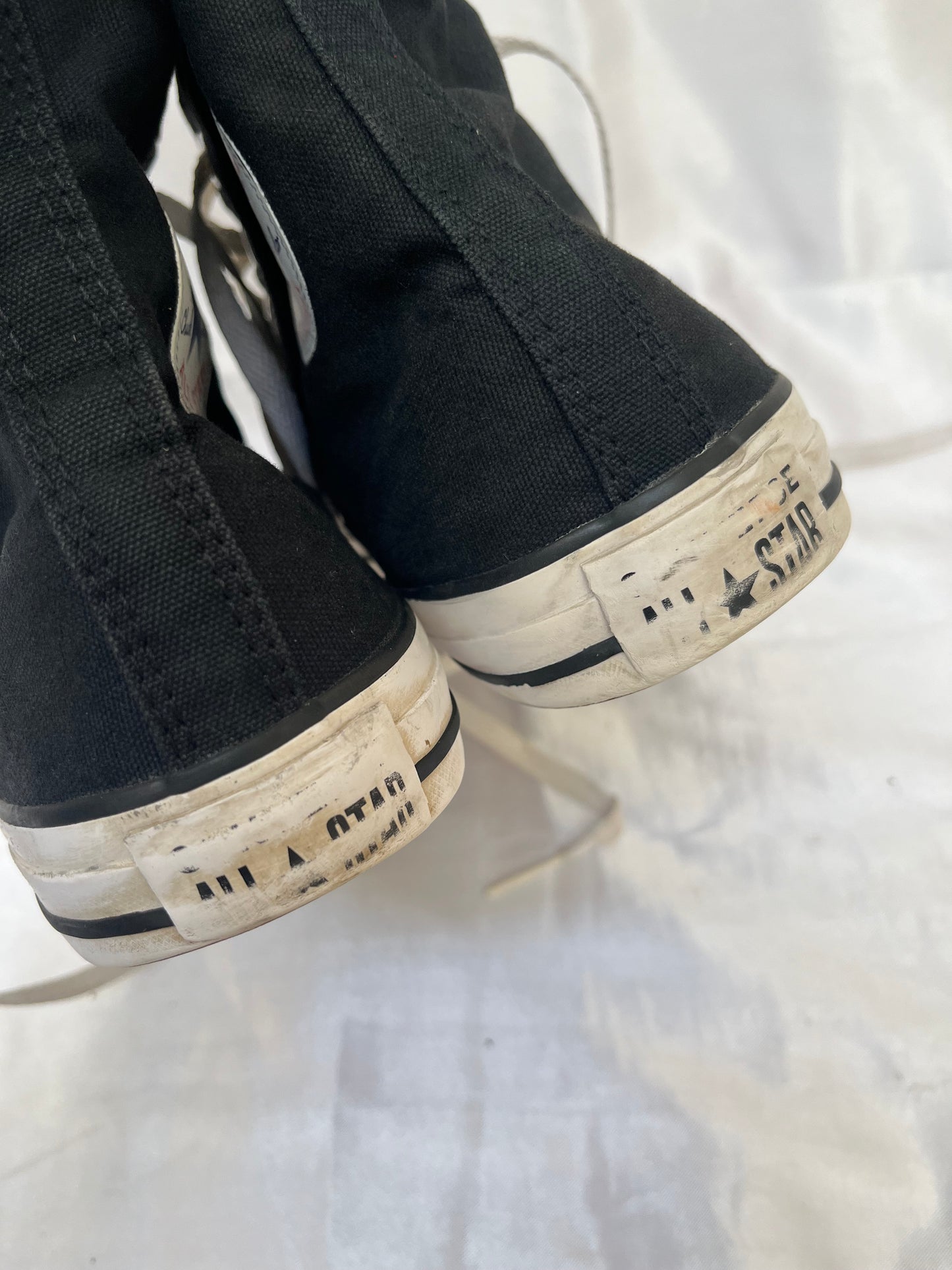 Black hightop converse