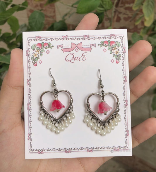 Lily of the valley jhumkey in silver