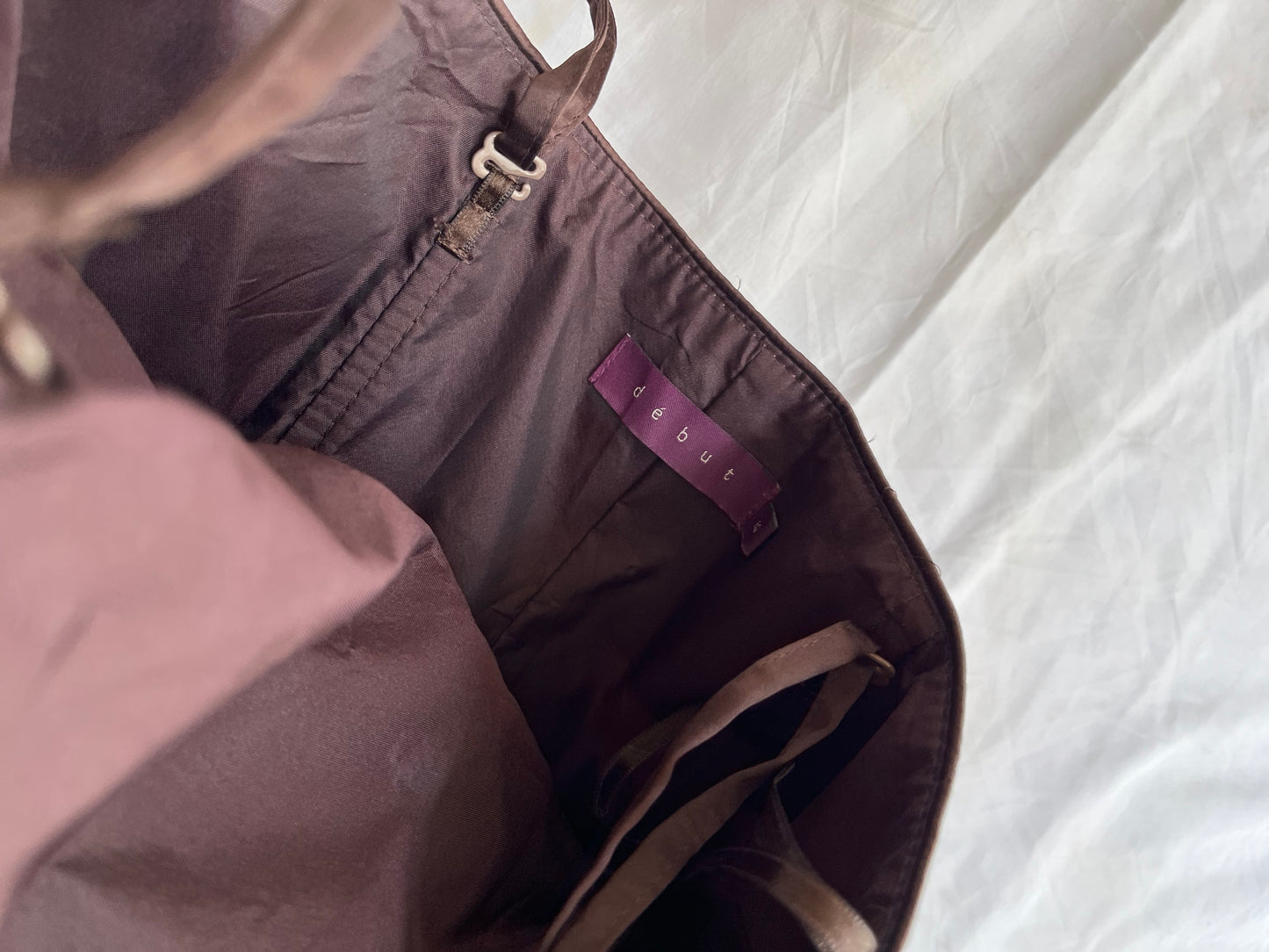 Darkbrown silk coquette dress