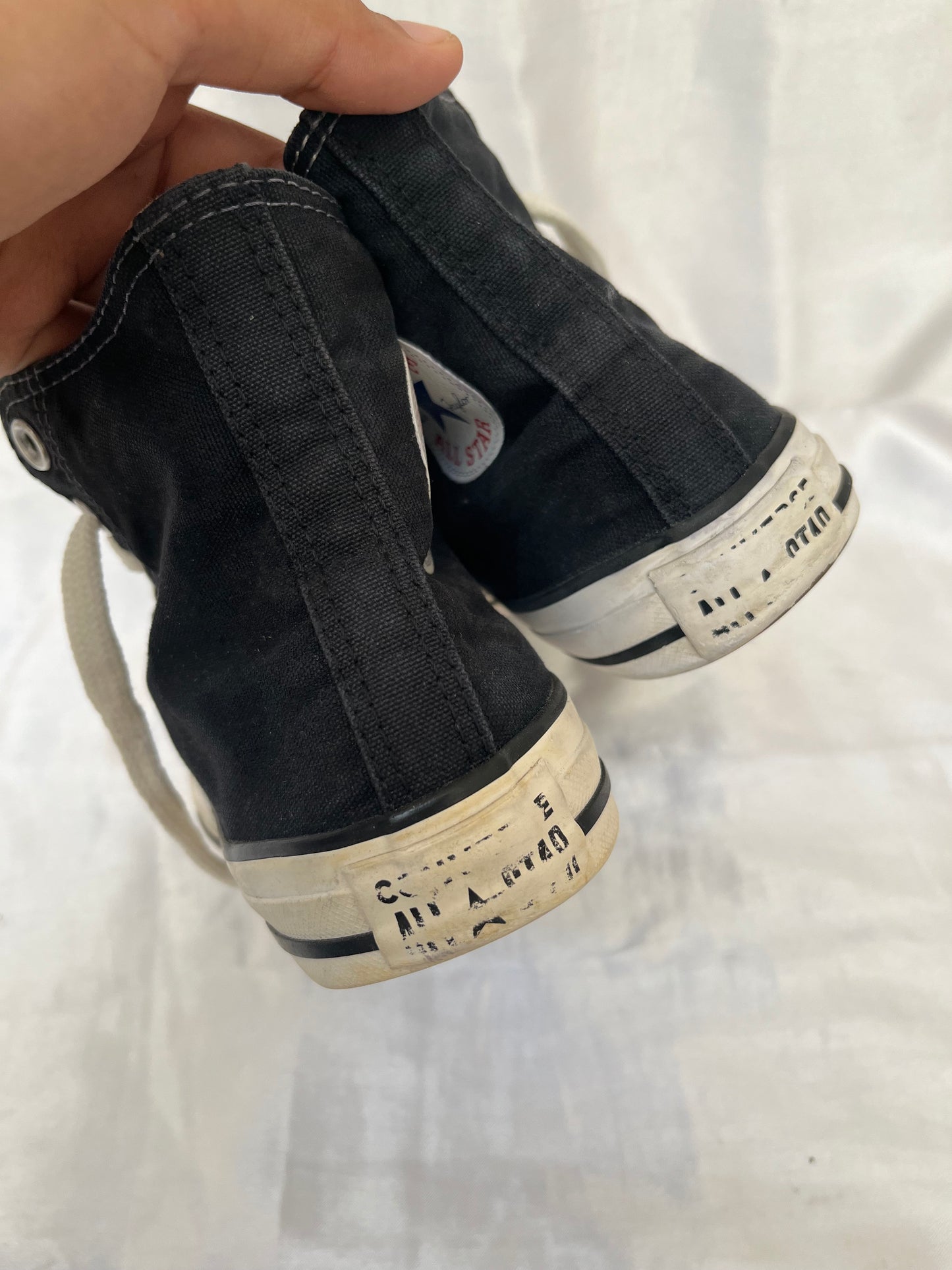 Black hightop converse