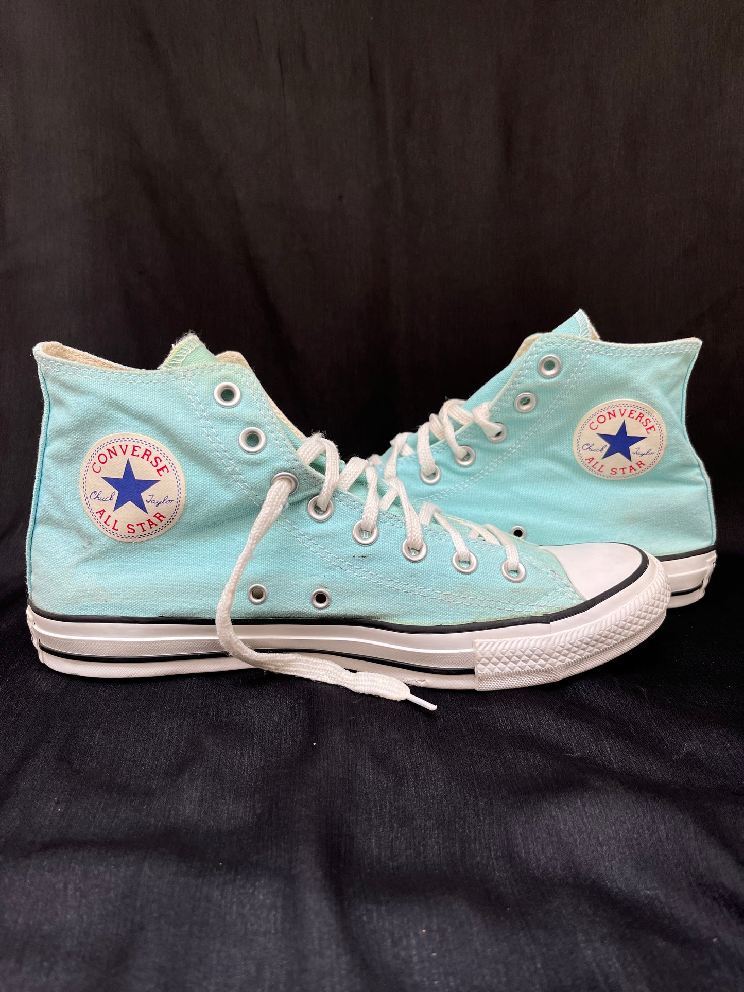 Teal hightop converse (42.5)