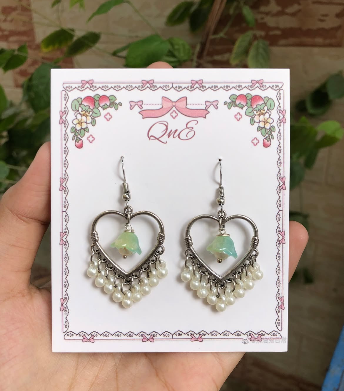 Lily of the valley jhumkey in silver