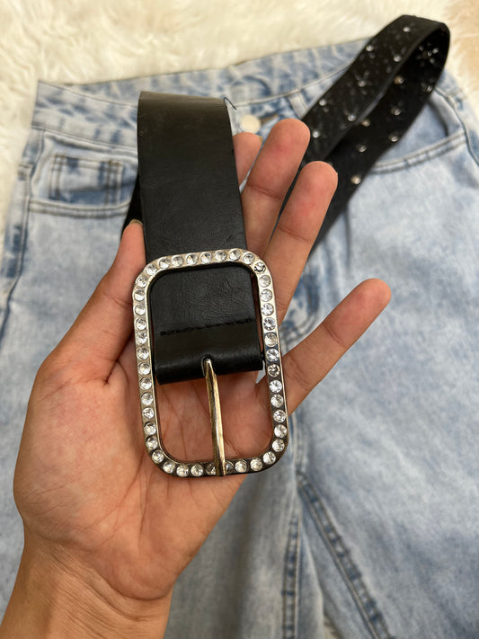 Rhinestone flower belt