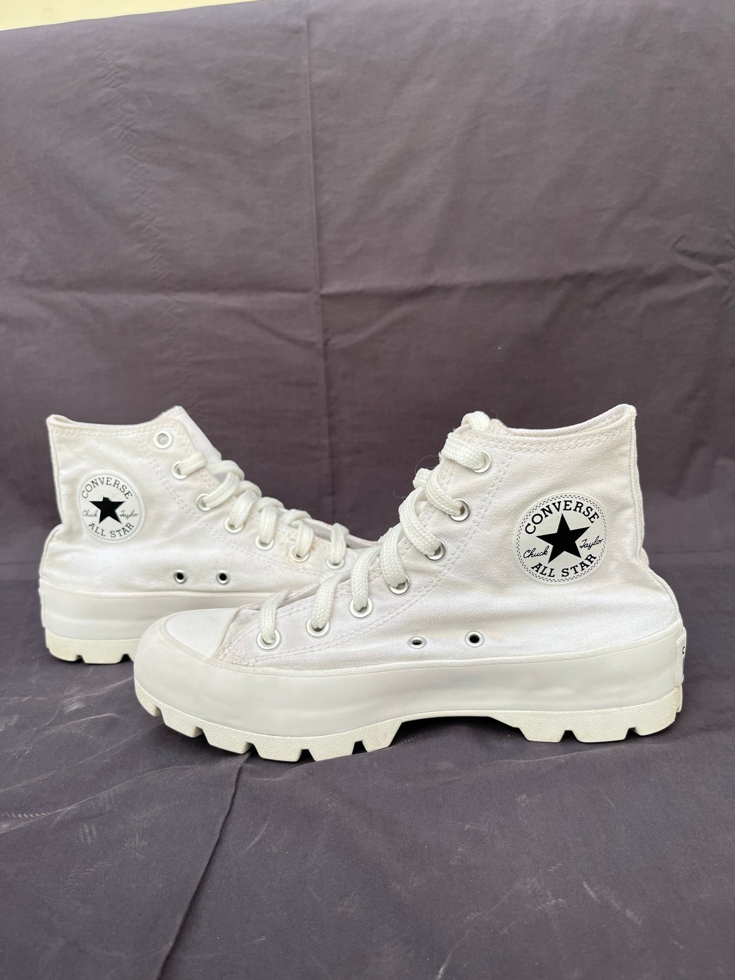 White lugged high top