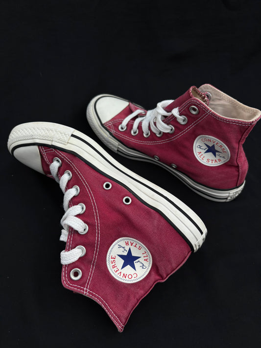 Maroon hightop converse — preloved, photo 2 of 3