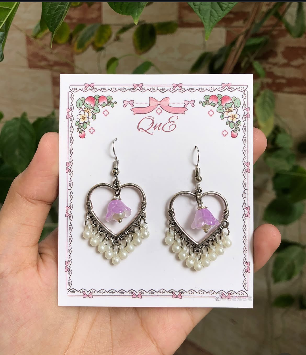 Lily of the valley jhumkey in silver