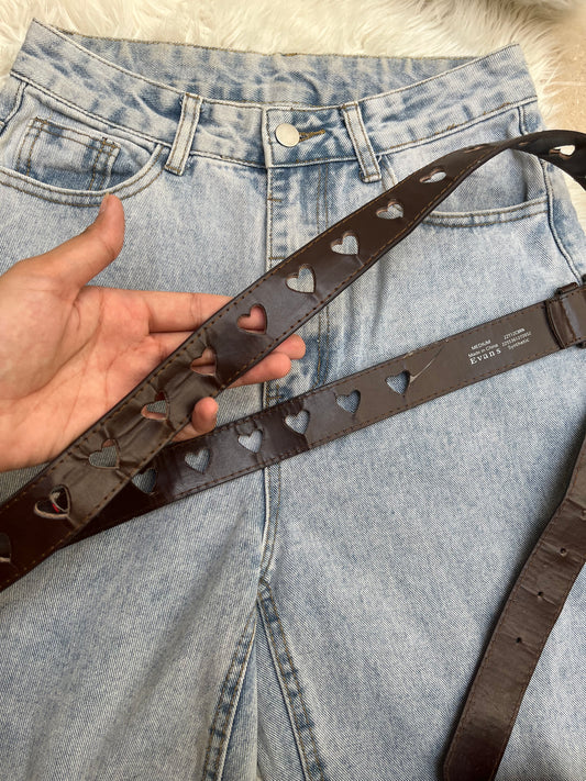 Brown heart belt