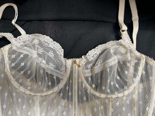 White lace bustier style corset