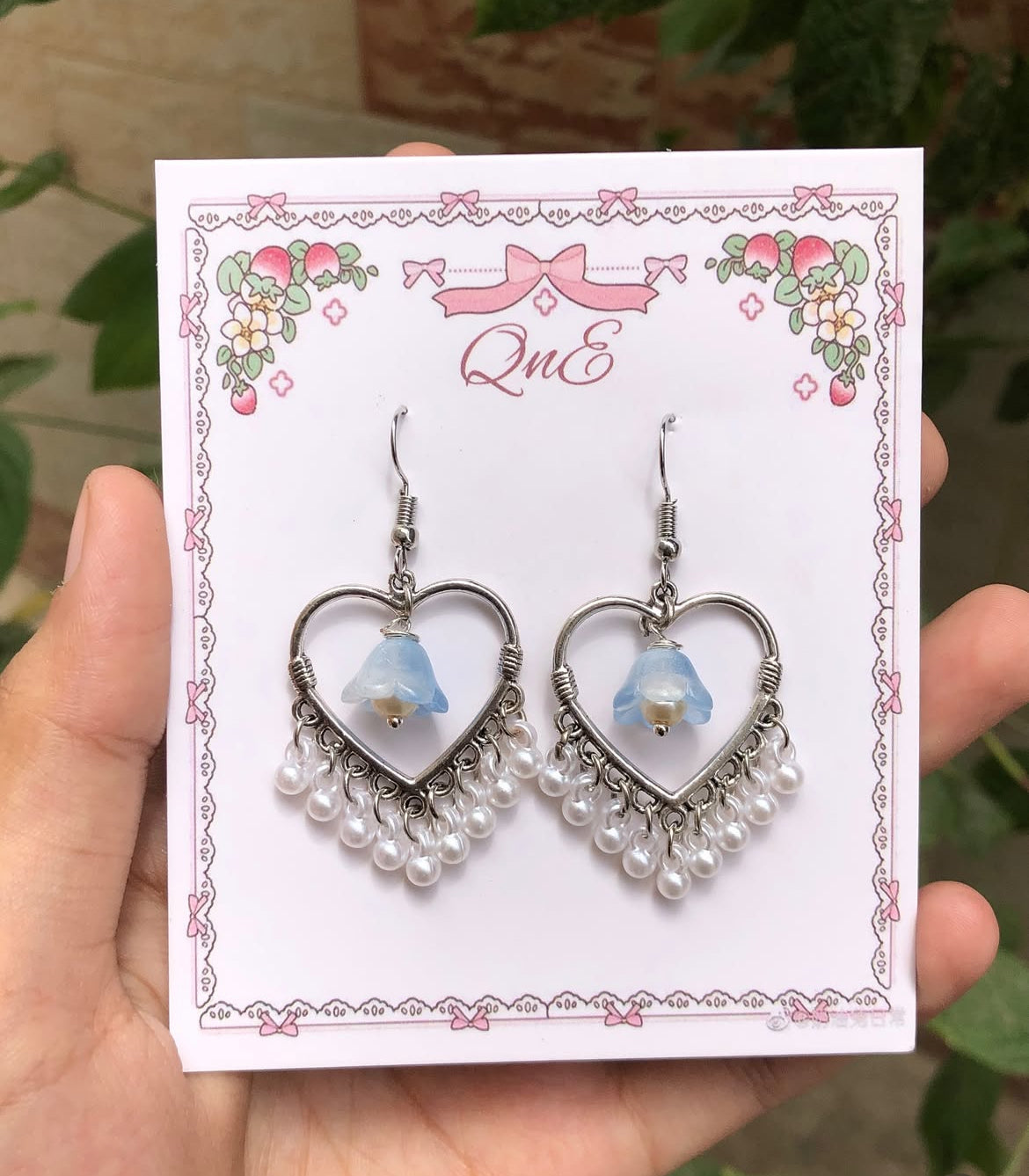 Lily of the valley jhumkey in silver