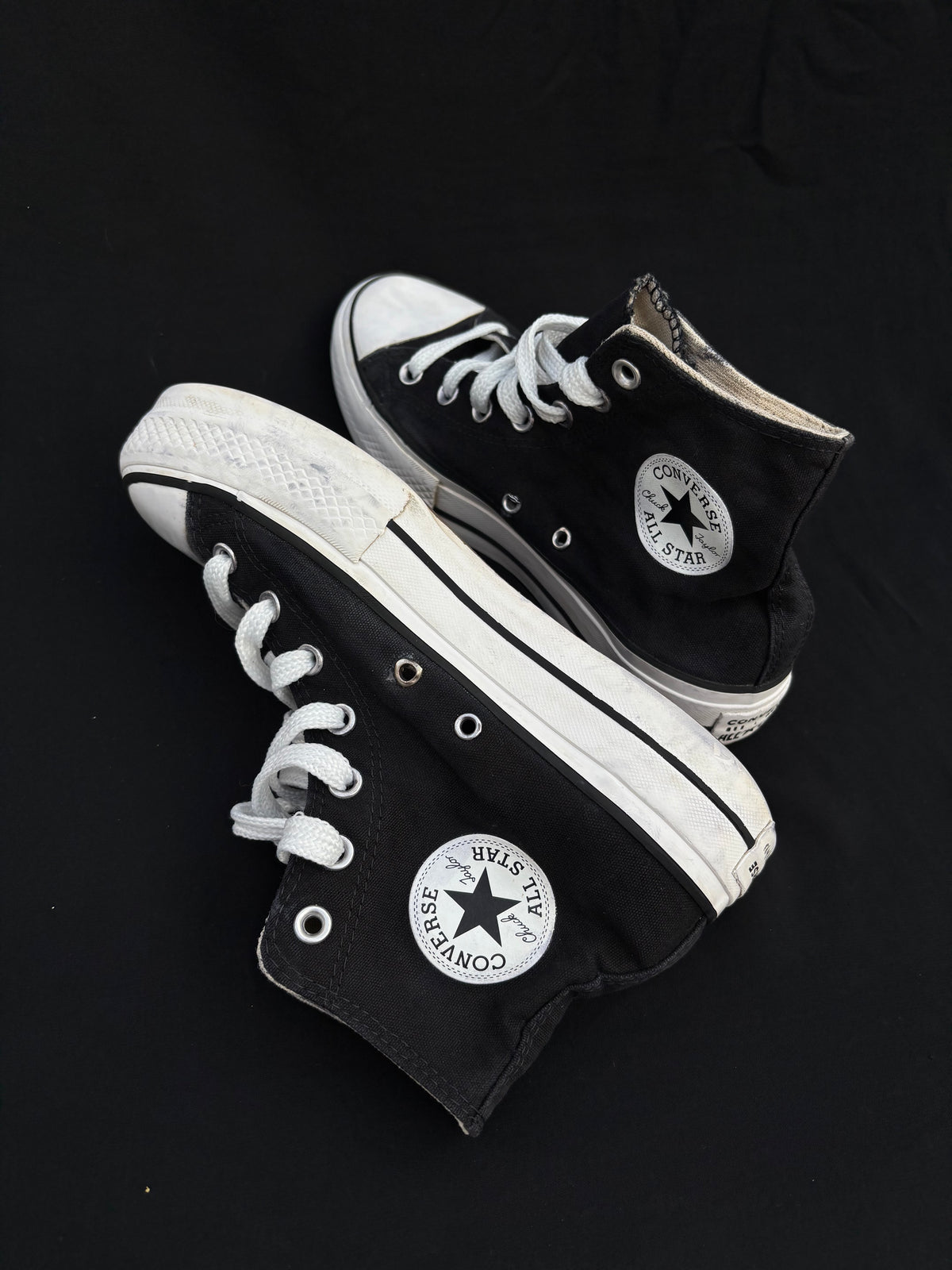 Black platform hightop converse — preloved, photo 4 of 4