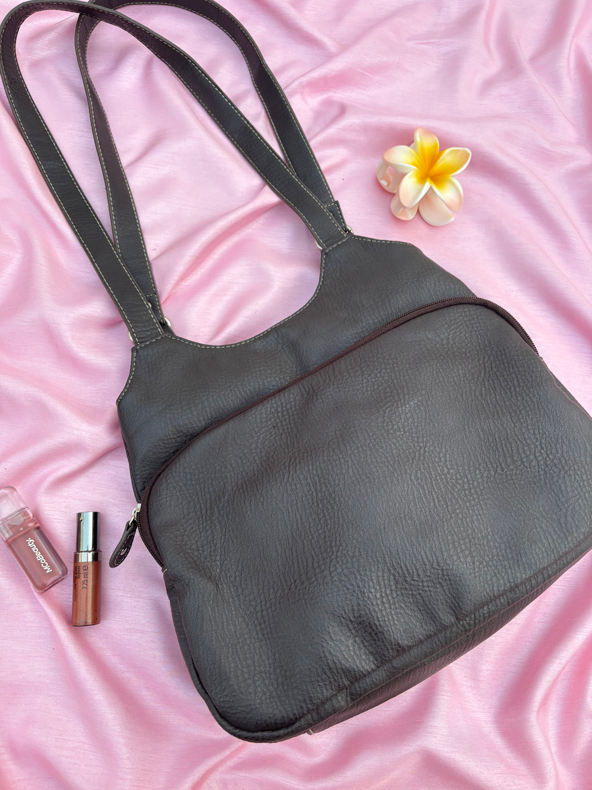 Brown y2k leather bag