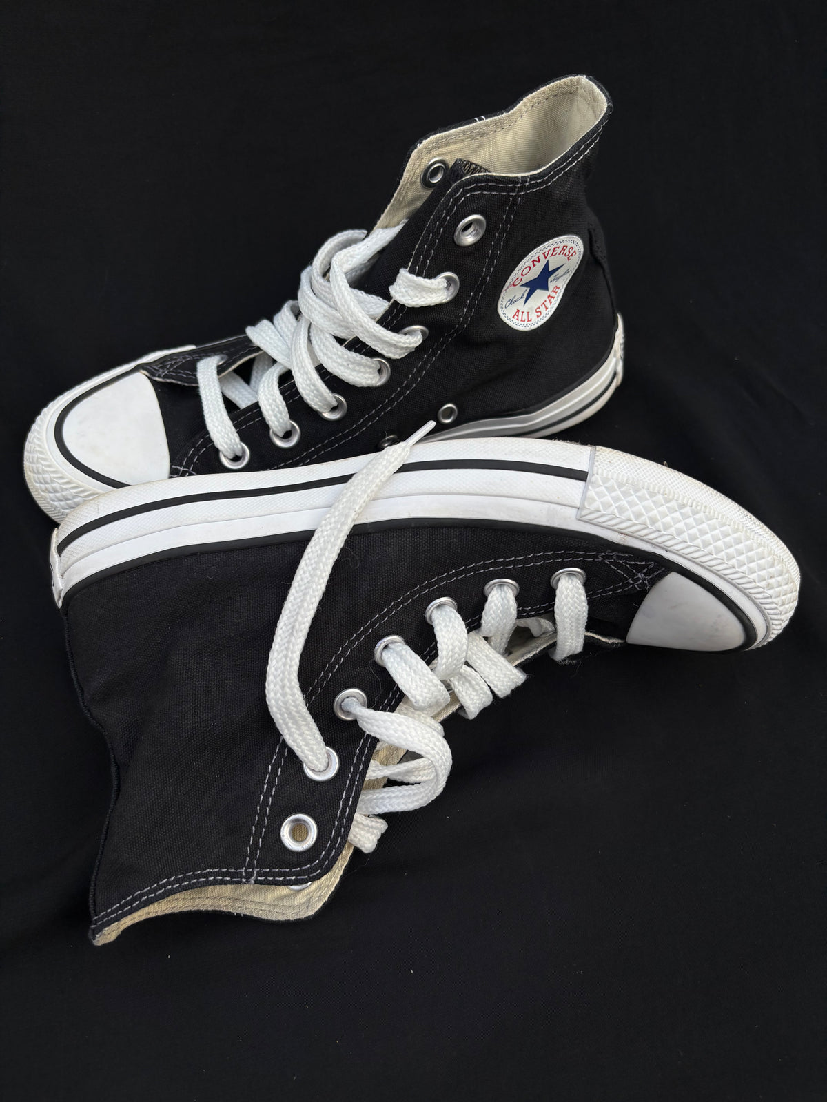 Black hightop converse — preloved, excellent condition, photo 3 of 3