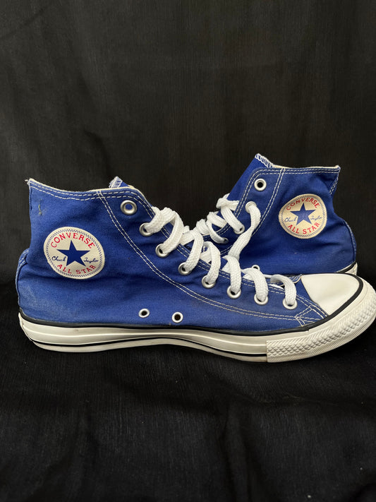 Royal blue hightop converse