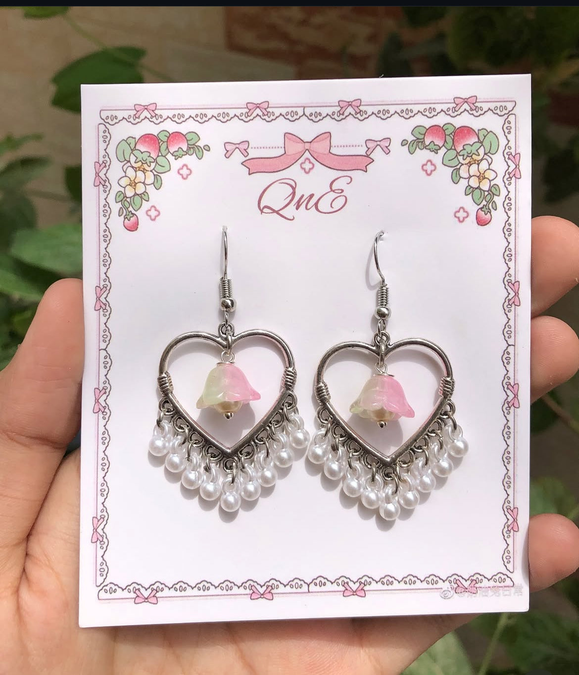 Lily of the valley jhumkey in silver
