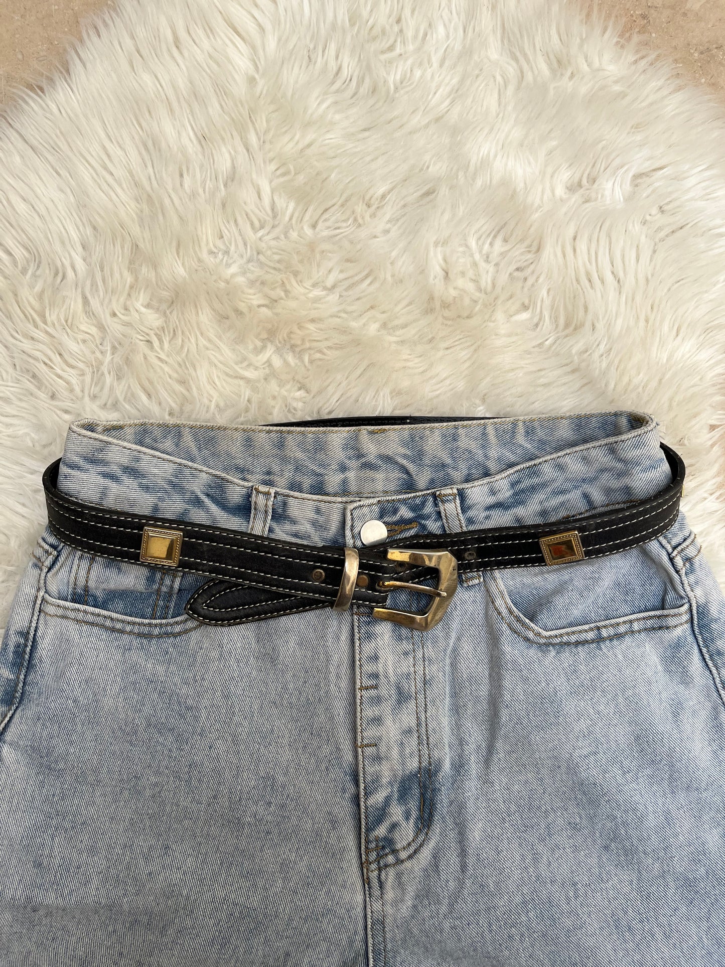 Boho blackgold belt