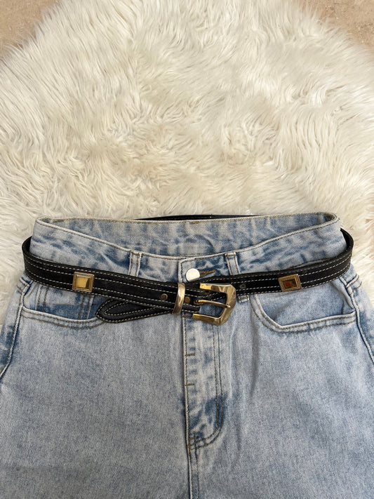 Boho blackgold belt