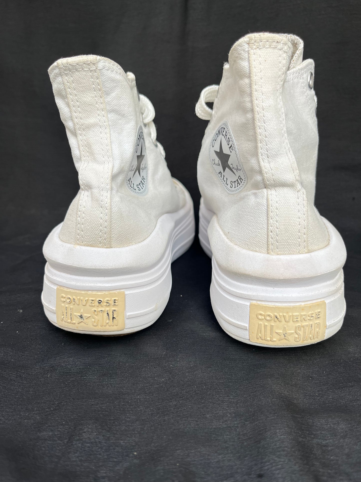 Platform white hightop move
