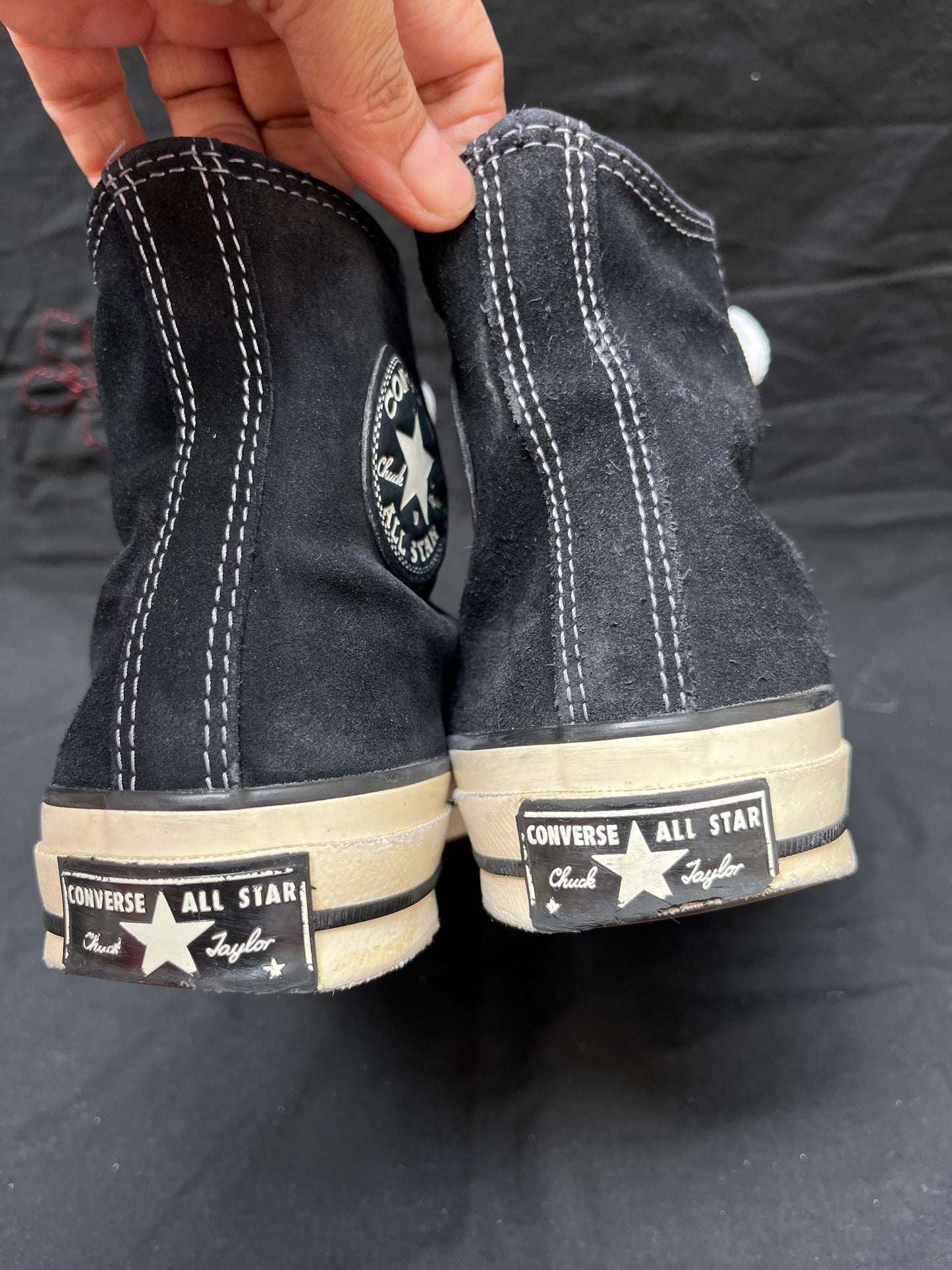 Black Hi chuck Taylor Athetic shoes
