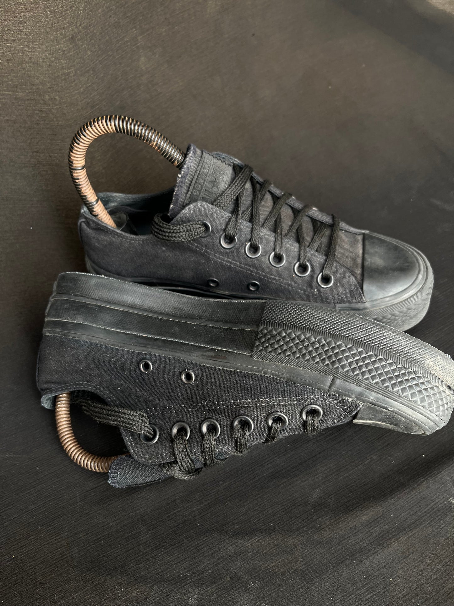 Full black platform lowtop