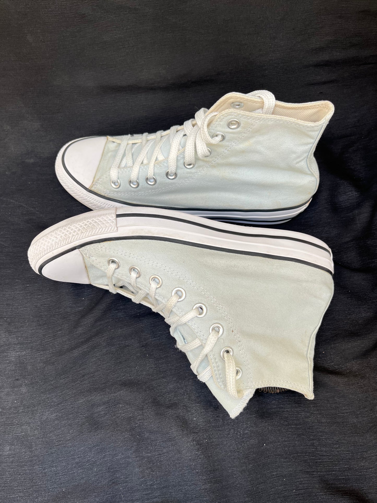 Baby blue hightops normal n platform