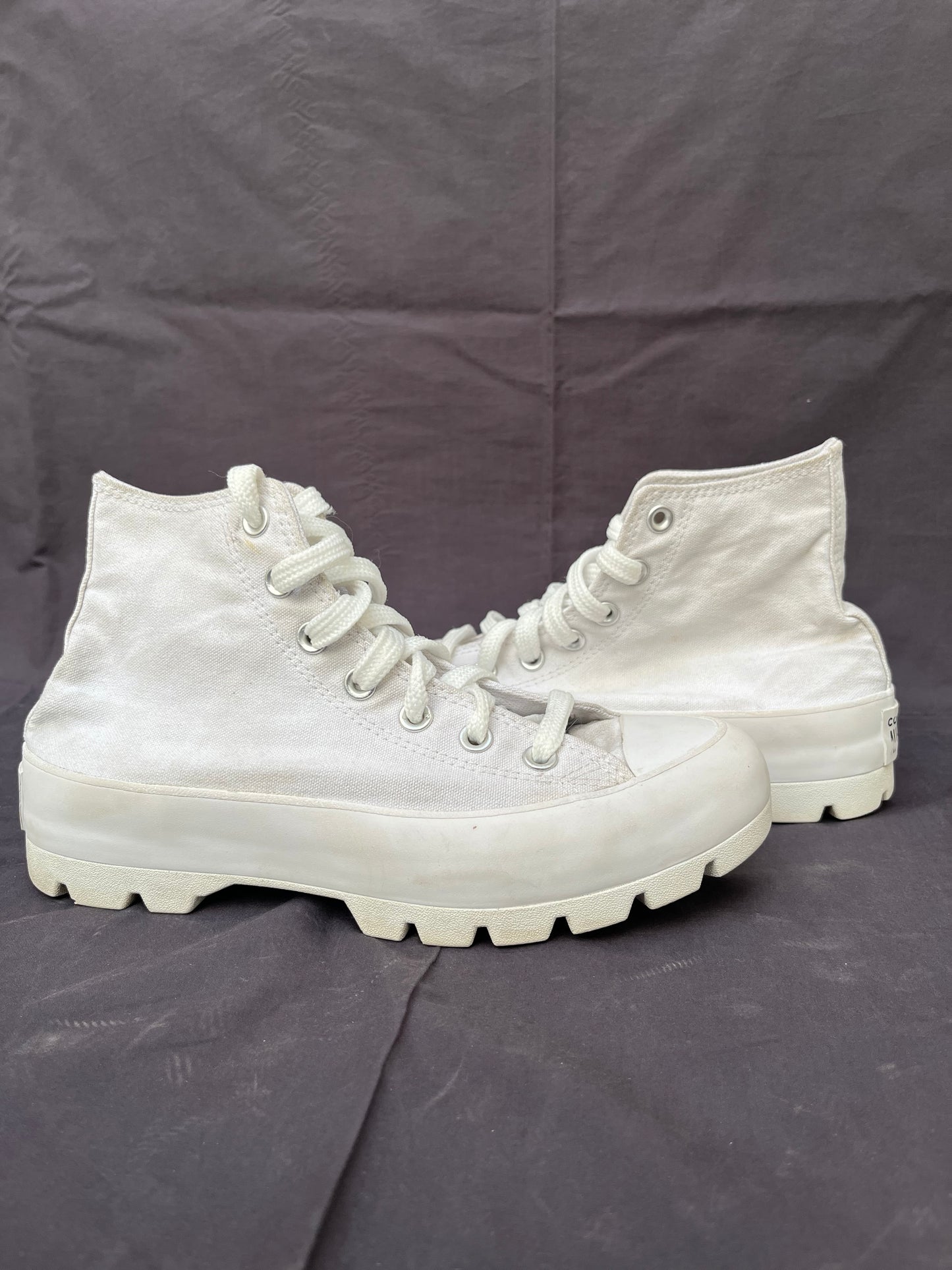White lugged platform hightop