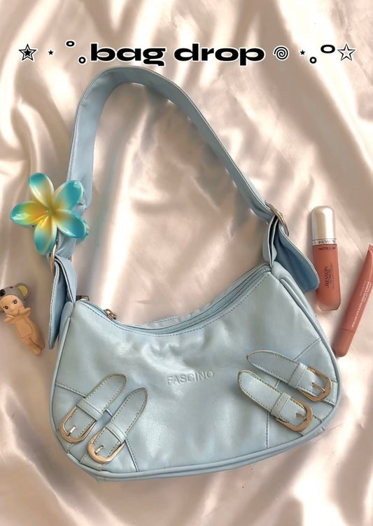 Baby blue shoulder bag