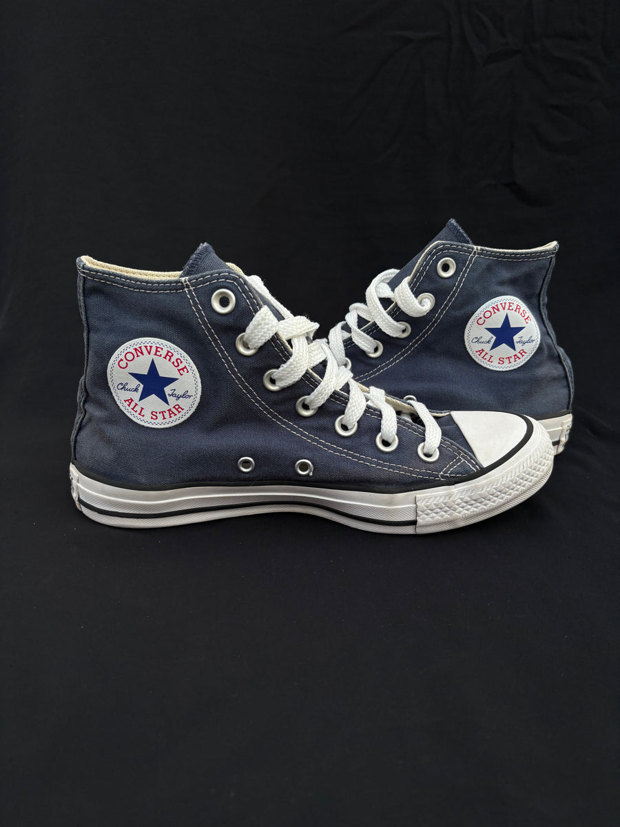 Blue hightop converse