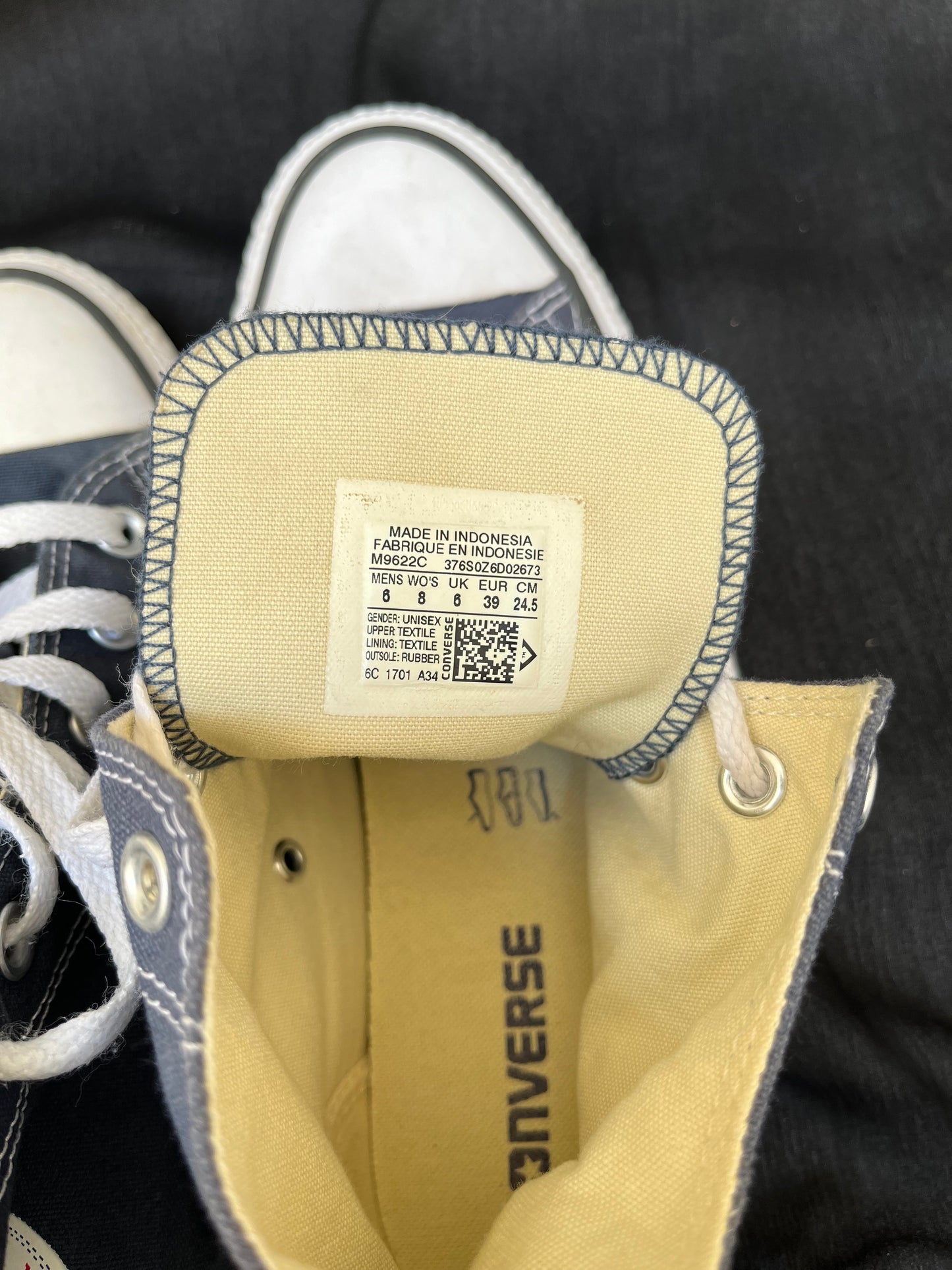Blue hightop converse