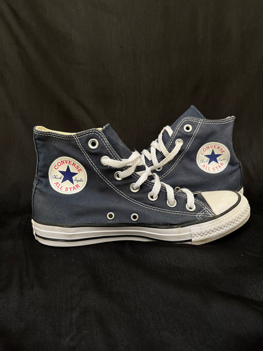 Blue hightop converse