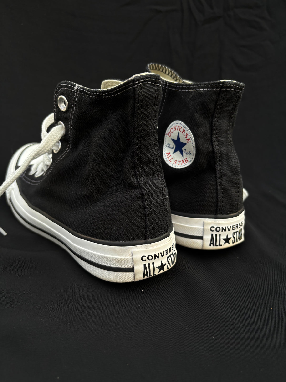 Black hightop converse — preloved, excellent condition, photo 2 of 3