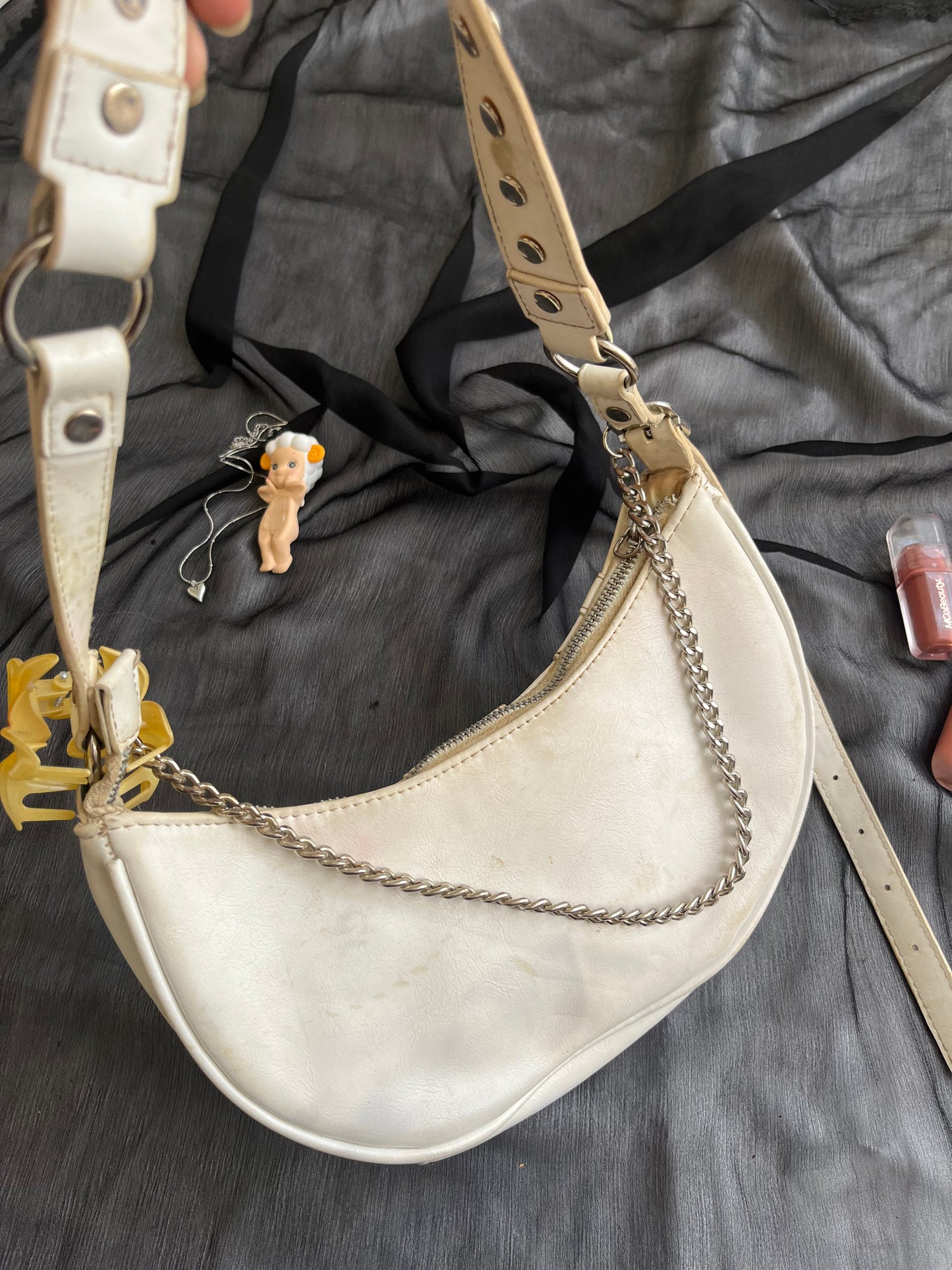 White y2k bag