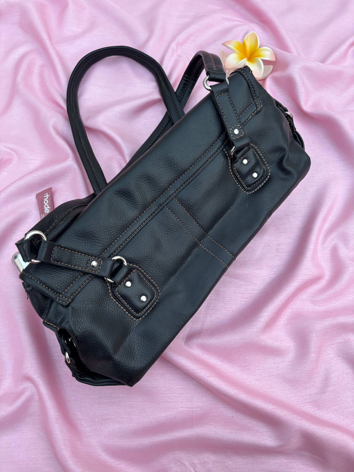 Black leather y2k bag