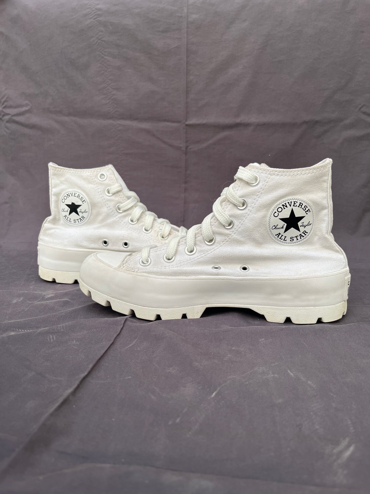 White lugged platform hightop