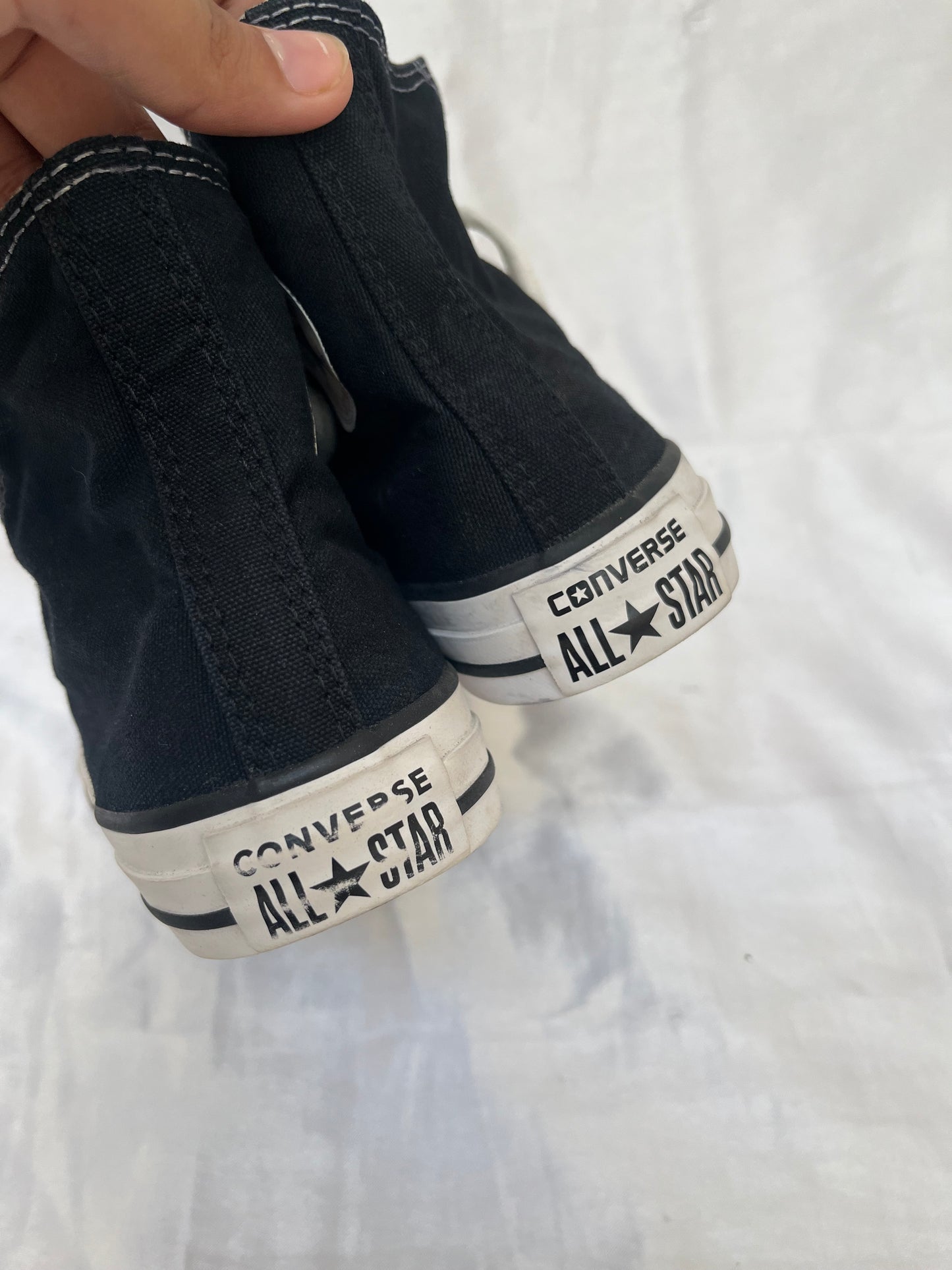 Black hightop converse