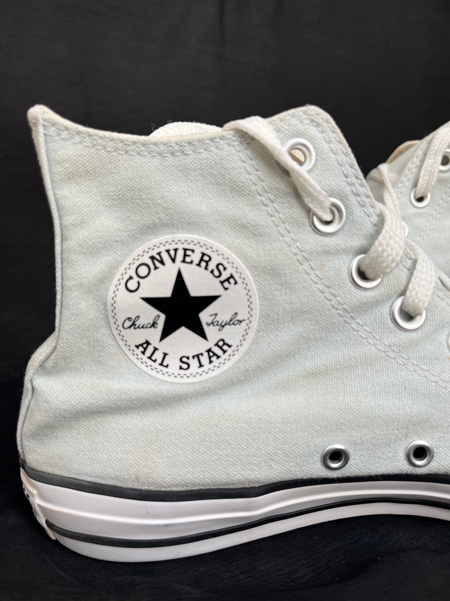 Baby blue hightops normal n platform