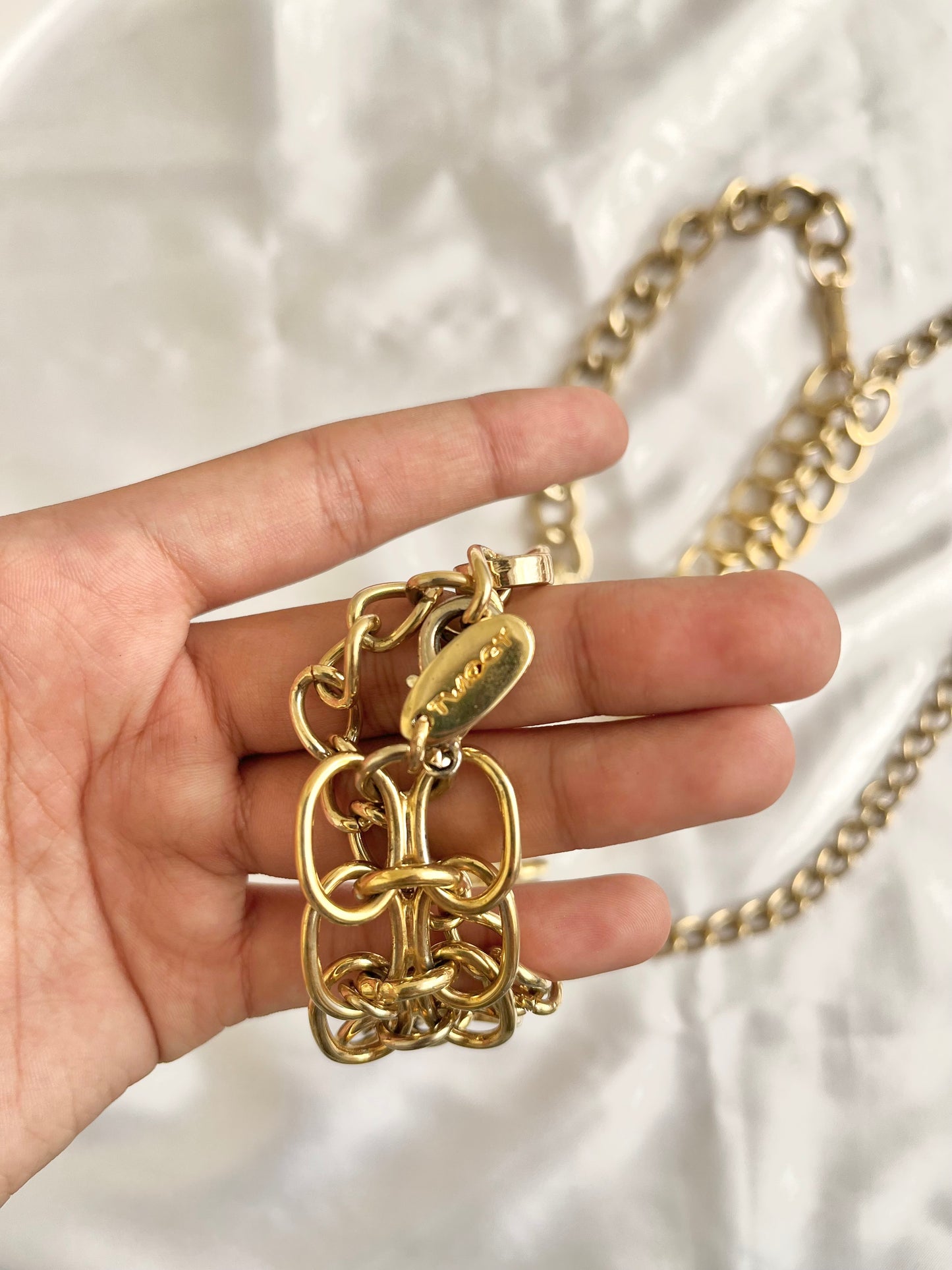 Double layered gold waistchain