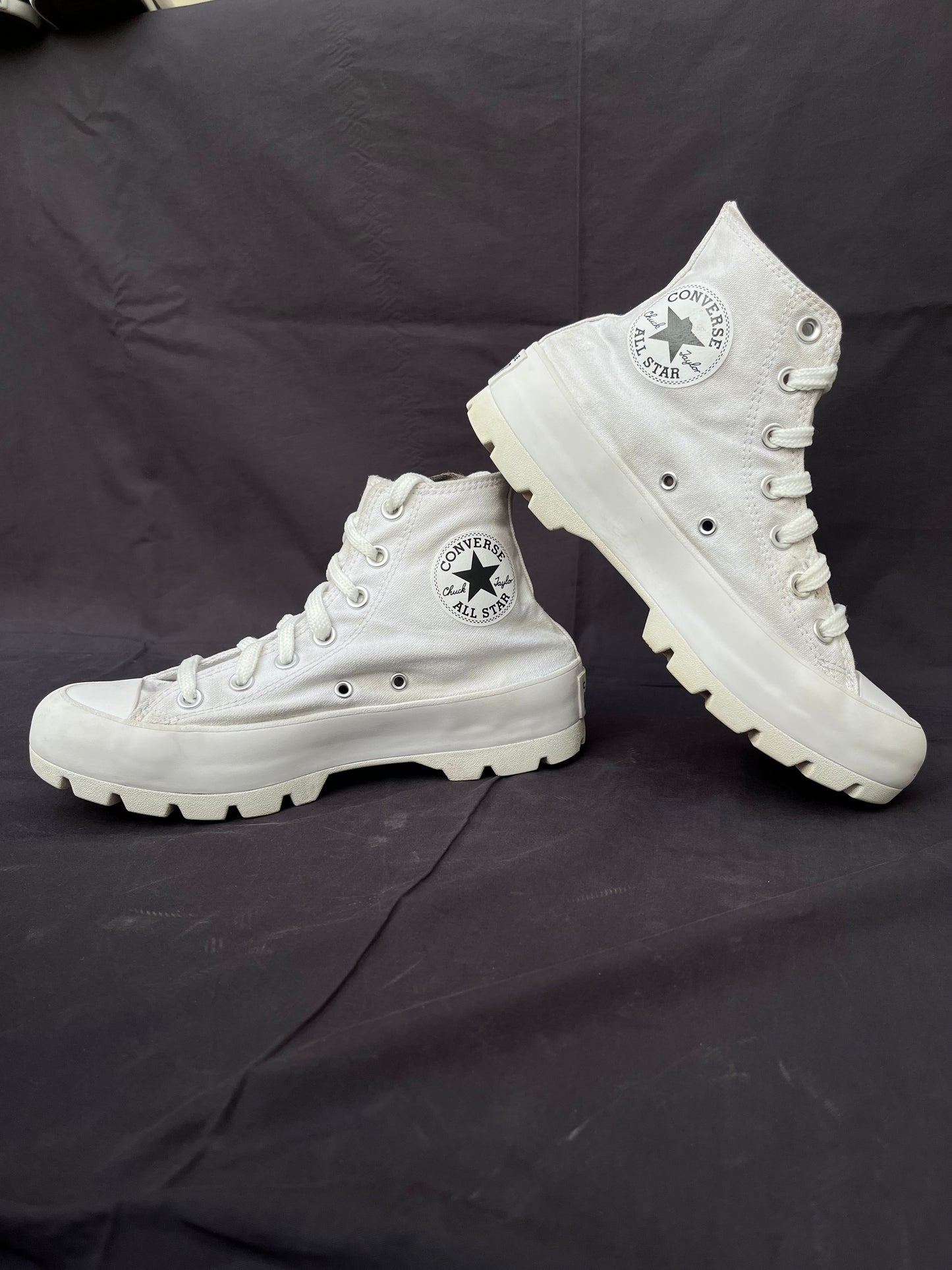 White lugged platform hightop