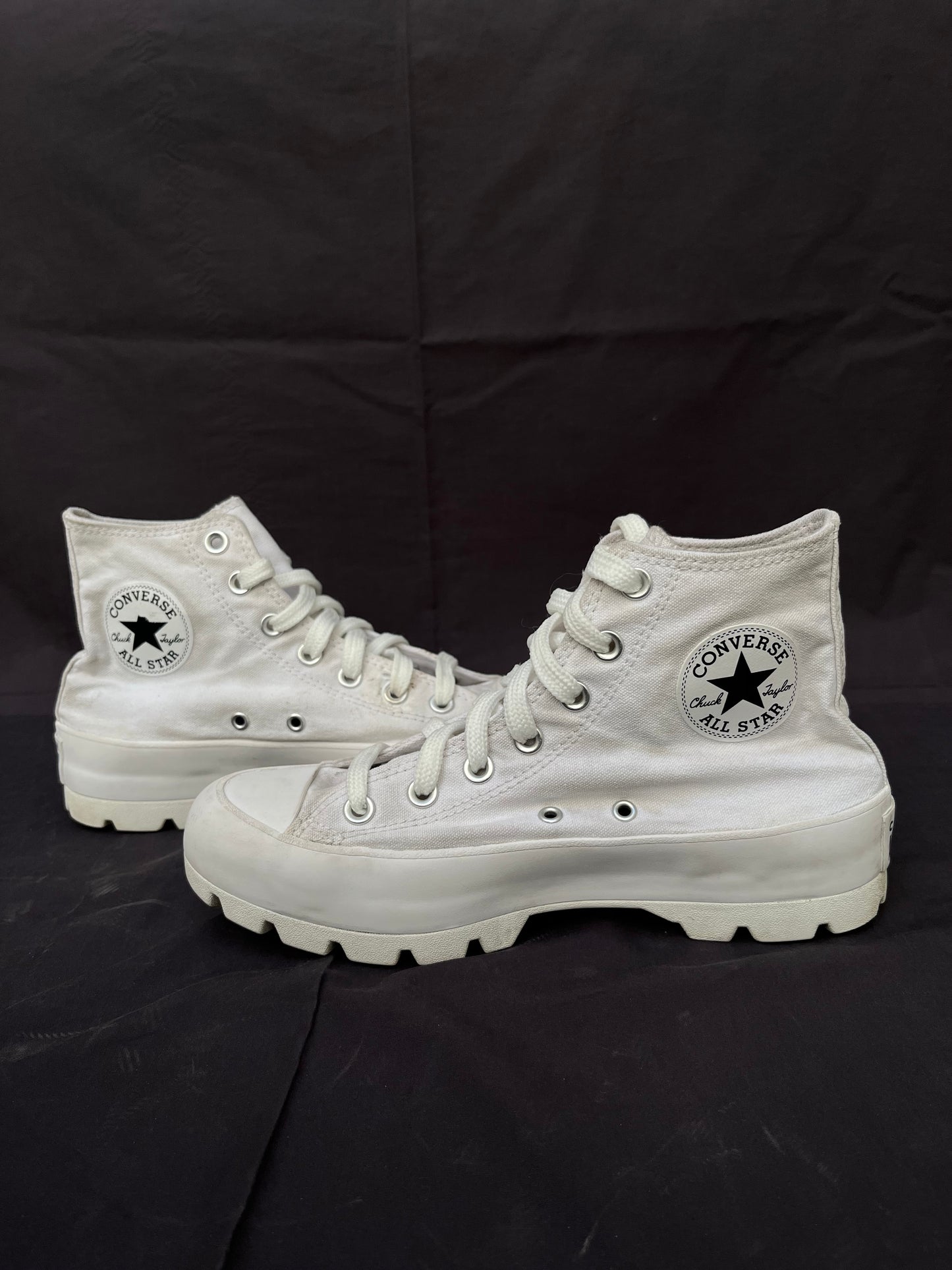 White lugged platform hightop