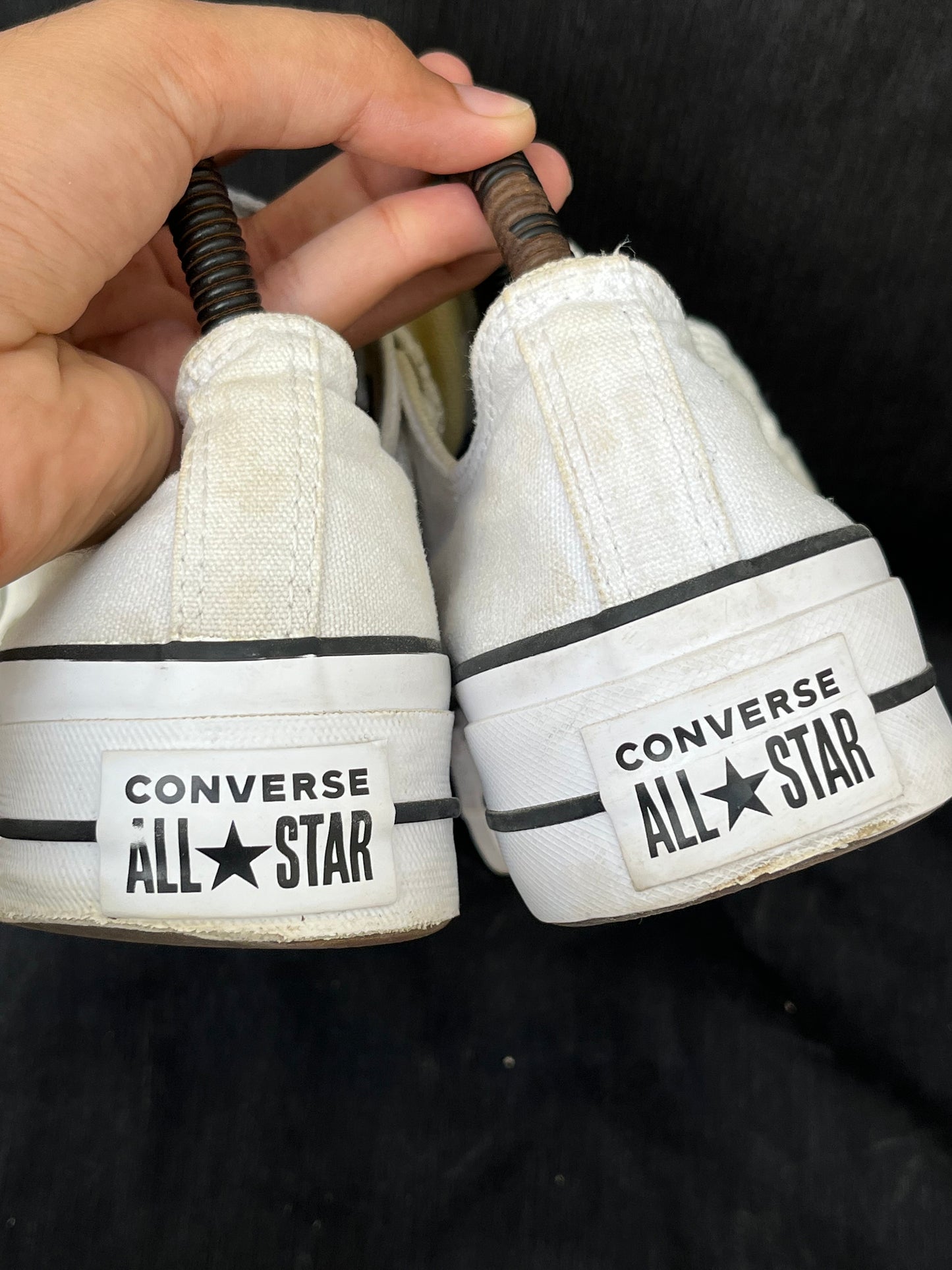 Platform white lowtop converse